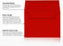 LUXPaper A2 Invitation Envelopes, 4 3/8" x 5 3/4", Holiday Red, 60lb Text, 50 Qty