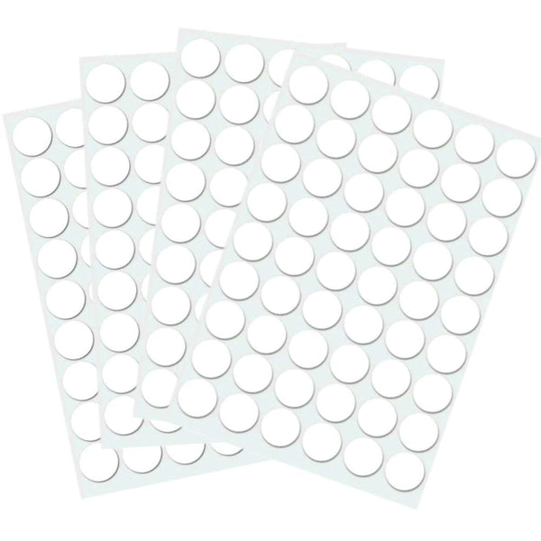 Self-Adhesive Screw Hole Stickers, 504 Pcs 0.51inch/13mm Dust Proof Sticker Covers for Wood Screws - White