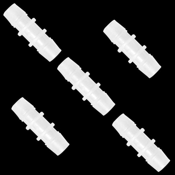 Plastic Hose Barb Fitting 1/2" x 1/2" Pipe Joint Splicer Adapter for Aquarium, Fuel, Gas, Liquid, Air (Pack of 5)