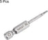 5pcs H2 Hex Screwdriver Bit, 1/4" Hex Shank 2" Length Magnetic Screw Driver Power Tool