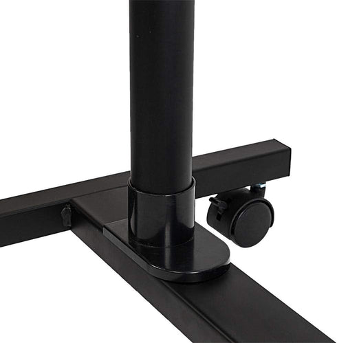 Volowoo 23.22" 13.38" (25.2-38.19)") Mobile Stand Up Desk, Adjustable Laptop Desk with Wheels Flat Surface Computer