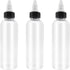 3 Pcs 6oz Plastic Squeeze Dispensing Bottles with Twist Top Cap
