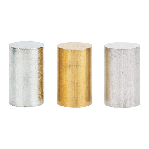 Iron Cubes 3-Piece Equal Length Cylinders for Density and Specific Gravity Activities