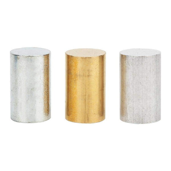Iron Cubes 3-Piece Equal Length Cylinders for Density and Specific Gravity Activities