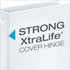 Cardinal Economy 3-Ring Binders, 1.5", Round Rings, Holds 350 Sheets, ClearVue Presentation View, White, Carton of 12