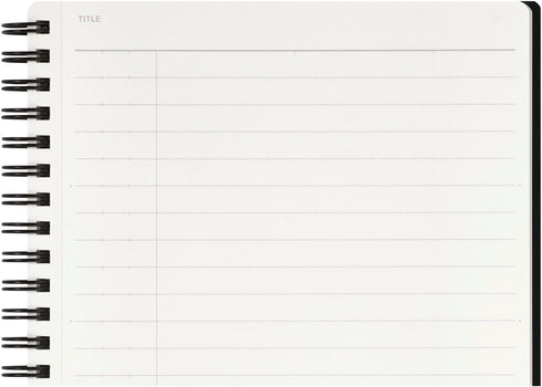 Maruman MNEMOSYNE Notebook 8.27 x 5.83 Inches (A5), 80 Sheets, 8mm Ruled 24-Line, Black, 1 ea. (N175)