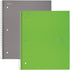 Five Star Spiral Notebooks, 1 Subject, Wide Ruled Paper, 100 Sheets, 10-1/2" x 8", Gray, Lime, 2 Pack