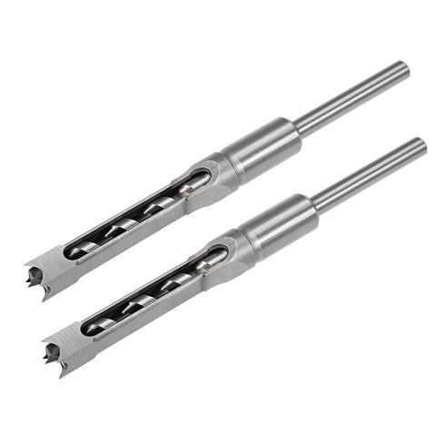uxcell Square Hole Drill Bit, 1/2" High-Carbon Steel for Woodworking, 2 Pcs