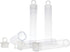 The Beadsmith Clear Plastic Tubes, 3-Inch Round with Hanging Caps, Bag of 100 for Beads & Storage