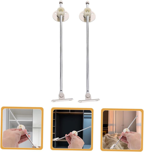 6pcs ORFOFE Cabinet Door Hinges Rod Design for Furniture Flexible Support Mechanism for Easy Operation Suitable