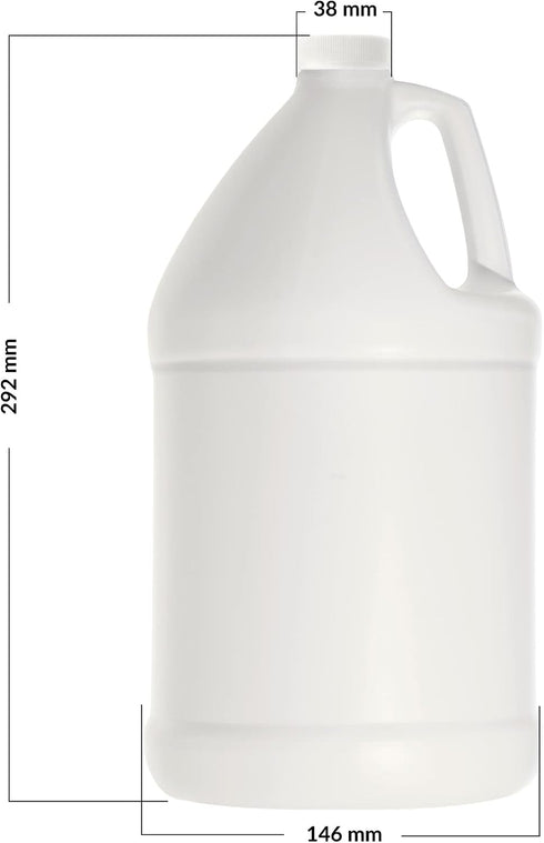 KOALA 4-Pack Round Gallon HDPE Opaque Jug with Twist Cap Leak Proof Food Safe Refillable Storage Containers Ideal