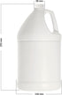 KOALA 4-Pack Round Gallon HDPE Opaque Jug with Twist Cap Leak Proof Food Safe Refillable Storage Containers Ideal