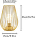 8'' Bulb TRIROCKS Metal Battery Operated Lamp Tall Cage Shape Cordless Table Lantern with Warm Fairy Lights