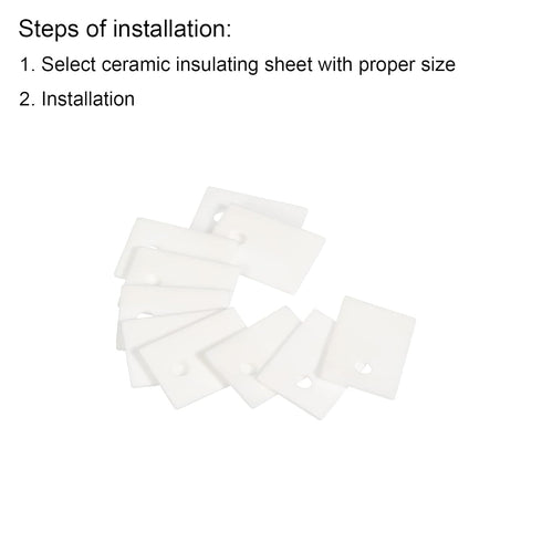PATIKIL Alumina Ceramic Sheet Cooling Pad, 100pcs 3.8mm Hole High Hardness for MOS Transistor