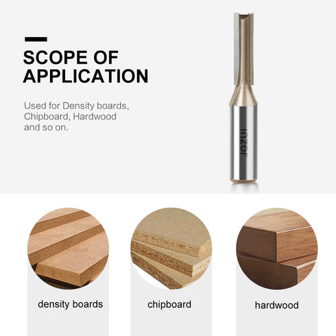 JGZUI Set 1/2" 0.28inch,Straight Router Bit for Woodworking, Shank,Slotted Diameter Flush Trim Bits, Professional