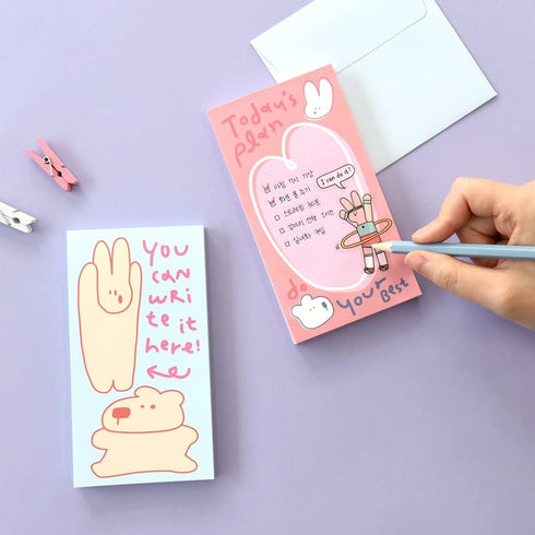 Monolike Memopad Happy and Lucky Petit Petit B SET, 4 Packs, 320 Sheets Total, Note Pads, Writing Pads