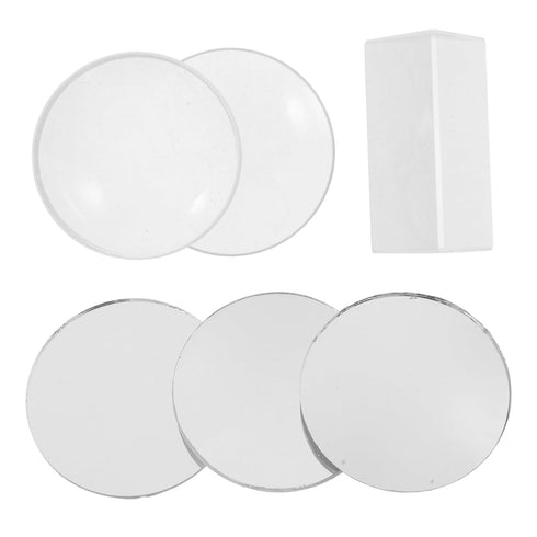 5sets SOLUSTRE Optical Lens Physics Experiment Kit for Science Learning Includes Convex and Concave Lenses