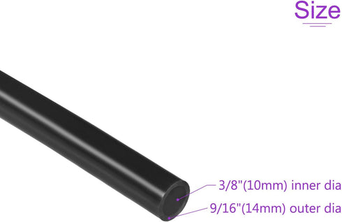 DMiotech 10mm ID 14mm OD 3.3 Feet Black Silicone Tube for Water and Air Pump
