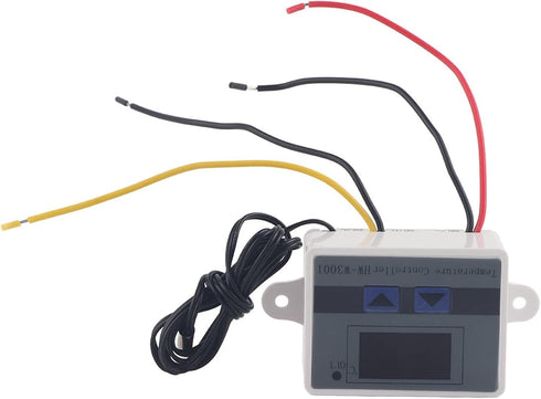 XH-W3001 Temperature Controller Thermostat Switch, Digital LED Programmable Incubator Heating Cooling with Waterproof