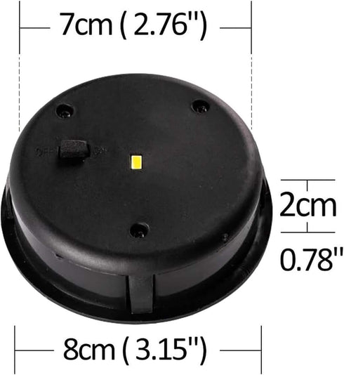 ZNYCYE 4 Pack Solar Light Replacement Top(Top Size 3.15 inch, Bottom Size 2.76 inch)LED Solar Panel Lantern Lid Lights, Outdoor Solar Replacement Parts(Warm White)