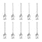 10pcs 15Gauge Stainless Steel Dispensing Needles, 1" All Metal Blunt Tips for Lab Use