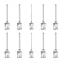 10pcs 15Gauge Stainless Steel Dispensing Needles, 1" All Metal Blunt Tips for Lab Use