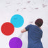 Daily Treasures 14pcs Reusable Dry Erase Circles, Colorful Vinyl Dots 12 Colors Removable Wall Decal with Plastic