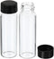 PATIKIL 15mL Reagent Media Bottle, 24 Pack Round Glass Storage Bottles with Plastic Screw Cap for Lab, Home