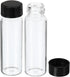 PATIKIL 15mL Reagent Media Bottle, 24 Pack Round Glass Storage Bottles with Plastic Screw Cap for Lab, Home