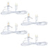 NETEHA 4 Pack 6Ft White Accessory Cord with C7 LED Bulbs, E12 Socket