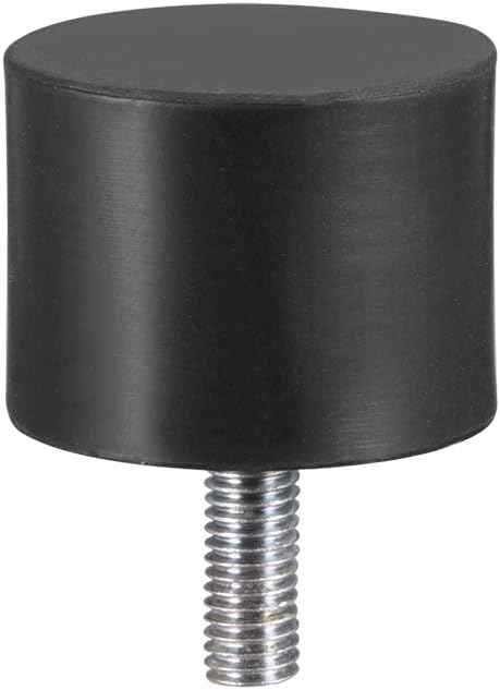 uxcell M8 Thread Rubber Mounts, Vibration Isolators, Cylindrical Shock Absorber with Studs, 40mm x 30mm