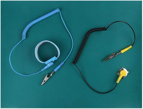 Health Gear Electrostatic Discharge Anti Static Strap, Silicone ESD Mat with PVC Wrist Strap for PC Building Worktable