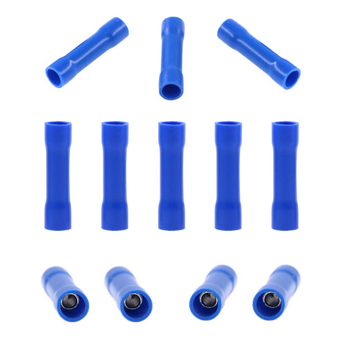 Glarks 100pcs 16-14 Gauge Butt Electrical Insulated Quick Splice Crimp Terminals Connectors