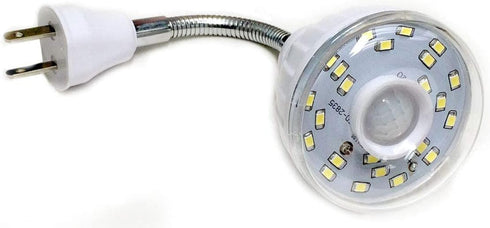 AllAboutAdapters Motion-Activated LED Night Light for AC Outlet Plug-in White