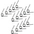 10pcs Torsion Springs V-Shaped 60/90/120/180 Degrees, Wire Diameter 1.2mm Small Torsion Springs Kit for DIY Projects