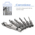 Mesee 6Pcs Brad Point Stubby Drill Bits Set, HSS 4241 Steel, 1/4" Quick Change Hex Shank for Woodworking