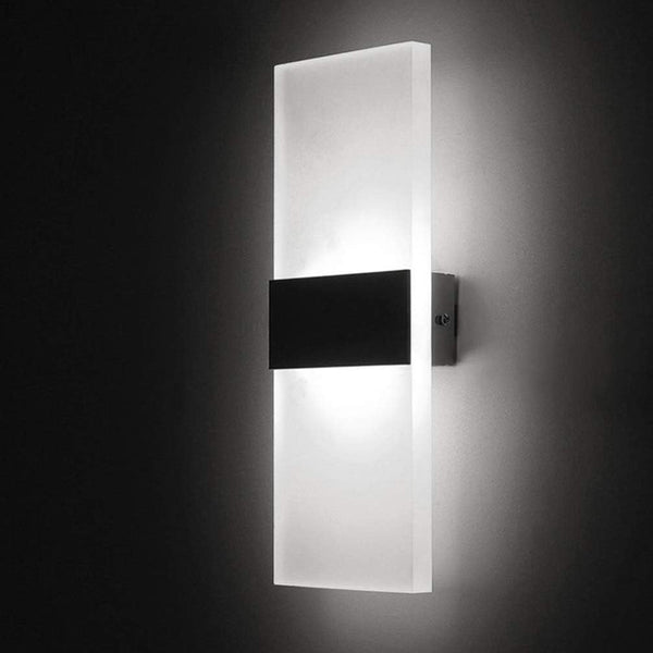 Mobestech LED Wall Light Modern Acrylic Wall Sconce Rectangle Wall Lamp for
