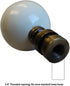 Finial Showcase 35mm 2" Ceramic Ivory Ball Antique Base Lamp Finial h