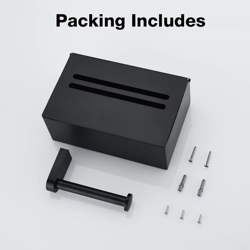 TRUSTMI Toilet Paper Holder with Storage Shelf Phone Standing Tisuse Box Cover Square Bathroom Wet Wipe Facial