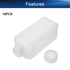 Bettomshin 10Pcs Narrow Mouth HDPE Reagent Bottle, 250mL/8.45oz Square Plastic Lab Chemical Bottle, Leak Proof,