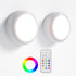 BESTDLCLITE LED Puck Lights with Remote Control, Under Cabinet Lighting Stick on Tap/Push