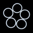 X AUTOHAUX Silicone O-Rings, 42mm OD 35mm ID 3.5mm Width VMQ Seal Gasket, White, Pack of 10