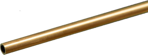 K&S 8127 Round Brass Tube, 1/8" OD x 0.014" Wall, 12" Long, 1 Tube