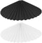 Toddmomy 2pcs Pleated Fabric Lampshades with Metal Frame, Black and White Nightstand