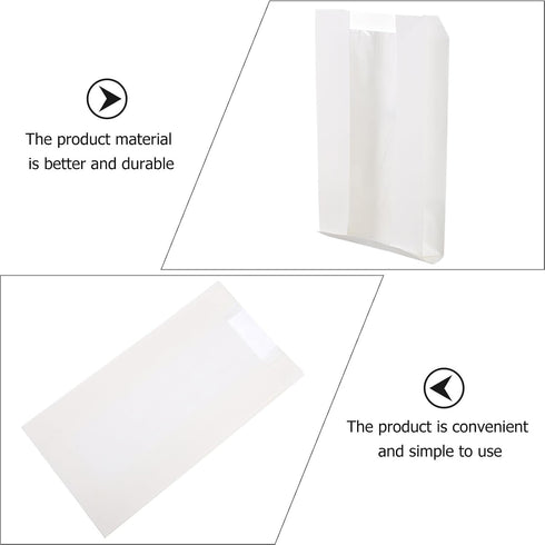 30pcs 23x12x5cm Packaging Homoyoyo Kraft Paper Bread Bags with Window for Toast and Baguette, Mini Loaf Pouches