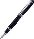 Duke Black Fountain Pen Gift Box Set - Double-Nibs Iridium Medium and Fude Calligraphy Nib for Office/Art