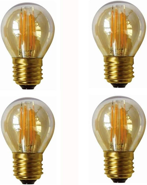 4W G45 Dimmable Bulb G45 Bulbs E26/E27 Light,G14/G45 Shape,E26/E27 Glass,2300K Pack 6 LED Filament LED Vintage Edison