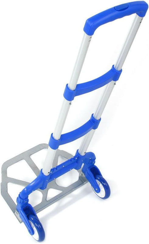 Kcelarec 165 lbs Portable Folding Hand Truck Aluminium Luggage Trolley Cart and Dolly Capacity with Bungee Cord