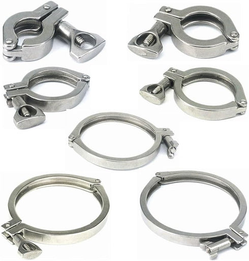 ACVACV 1pcs 304 130mm) Stainless Casting Tri Clamp Sanitary Fitting Dairy Brewing Tri Clover(Ferrule OD