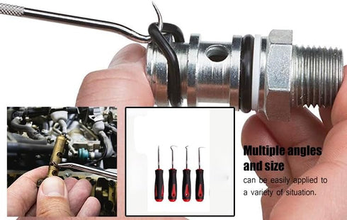 4-Piece Ordinary Set, Oil Seal Hook and Screwdriver, Pull Out Hook for Automotive, Electronics, Home Repair Tools